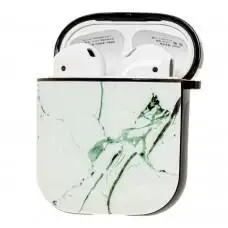 Чохол для AirPods Young Style мармур білий