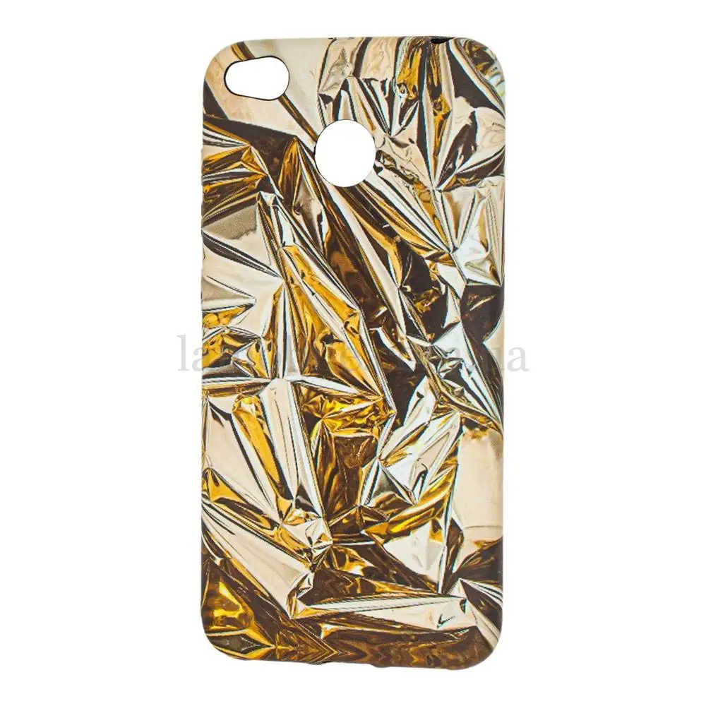 Чохол для Xiaomi Redmi 4x Star case золота склянка