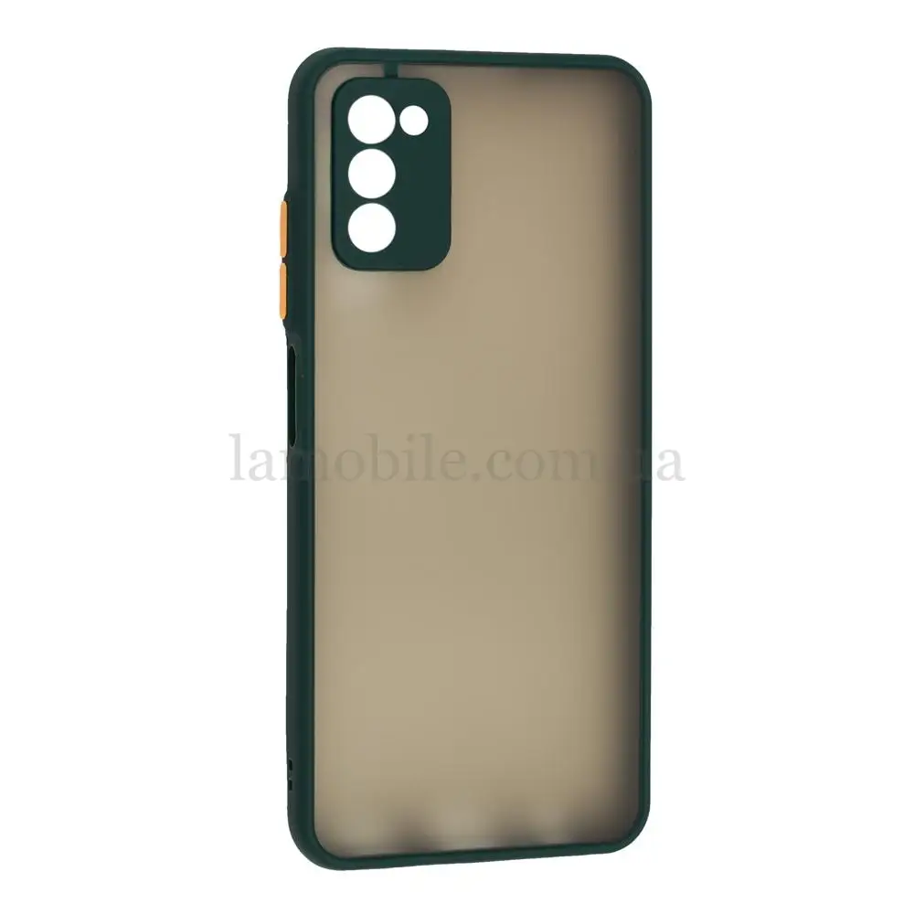 Чехол для Samsung Galaxy A03s (A037) LikGus Totu camera protect оливковый