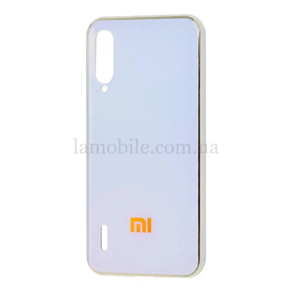 Чехол для Xiaomi Mi A3 / Mi CC9e Rainbow glass с лого зеленый