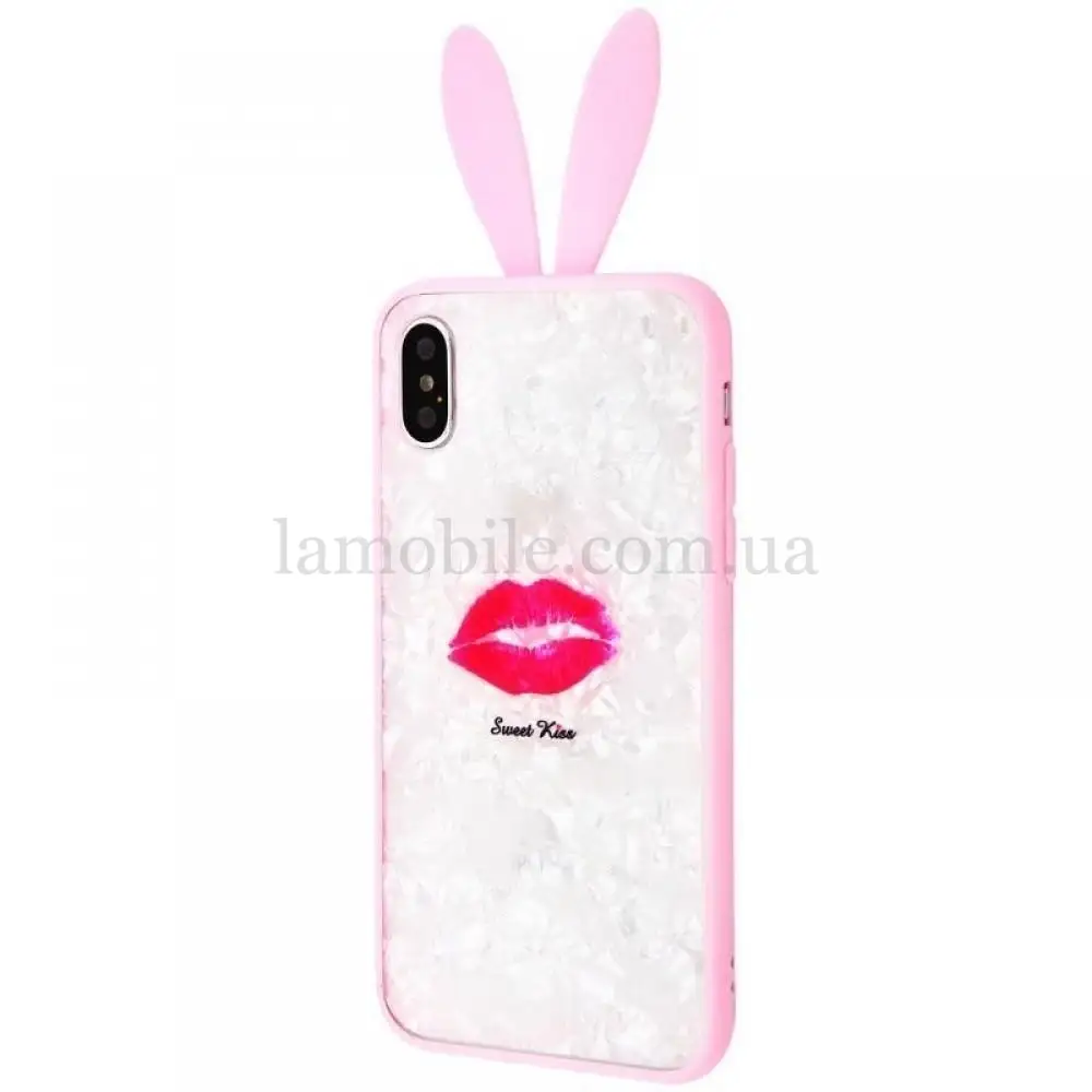 Чохол Blood of Jelly для iPhone X / Xs Rabbit ears "sweet kiss"