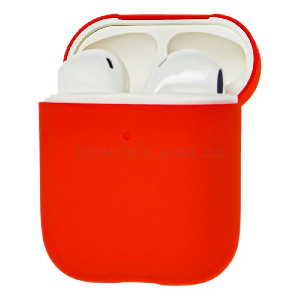 Чехол для Airpods Slim с карабином красный