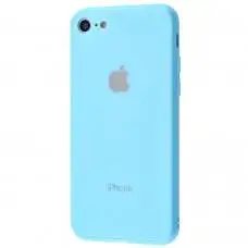 Чохол New glass для iPhone 7/8 блакитний