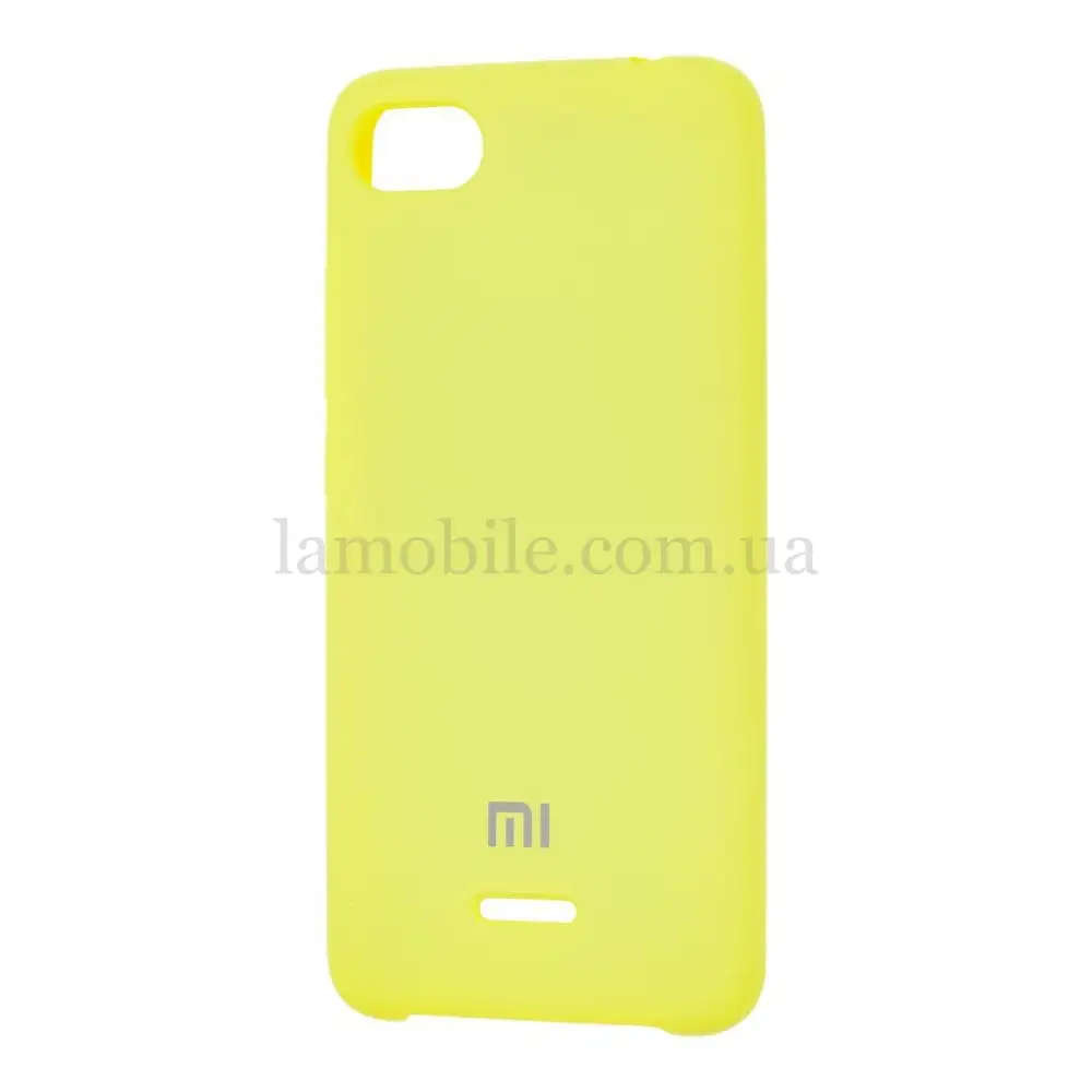 Чохол для Xiaomi Redmi 6A Silky Soft Touch "лимонний"