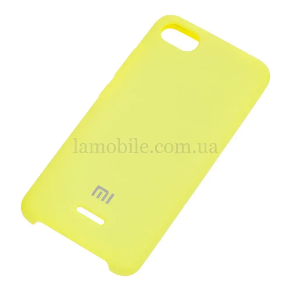 Чохол для Xiaomi Redmi 6A Silky Soft Touch "лимонний"