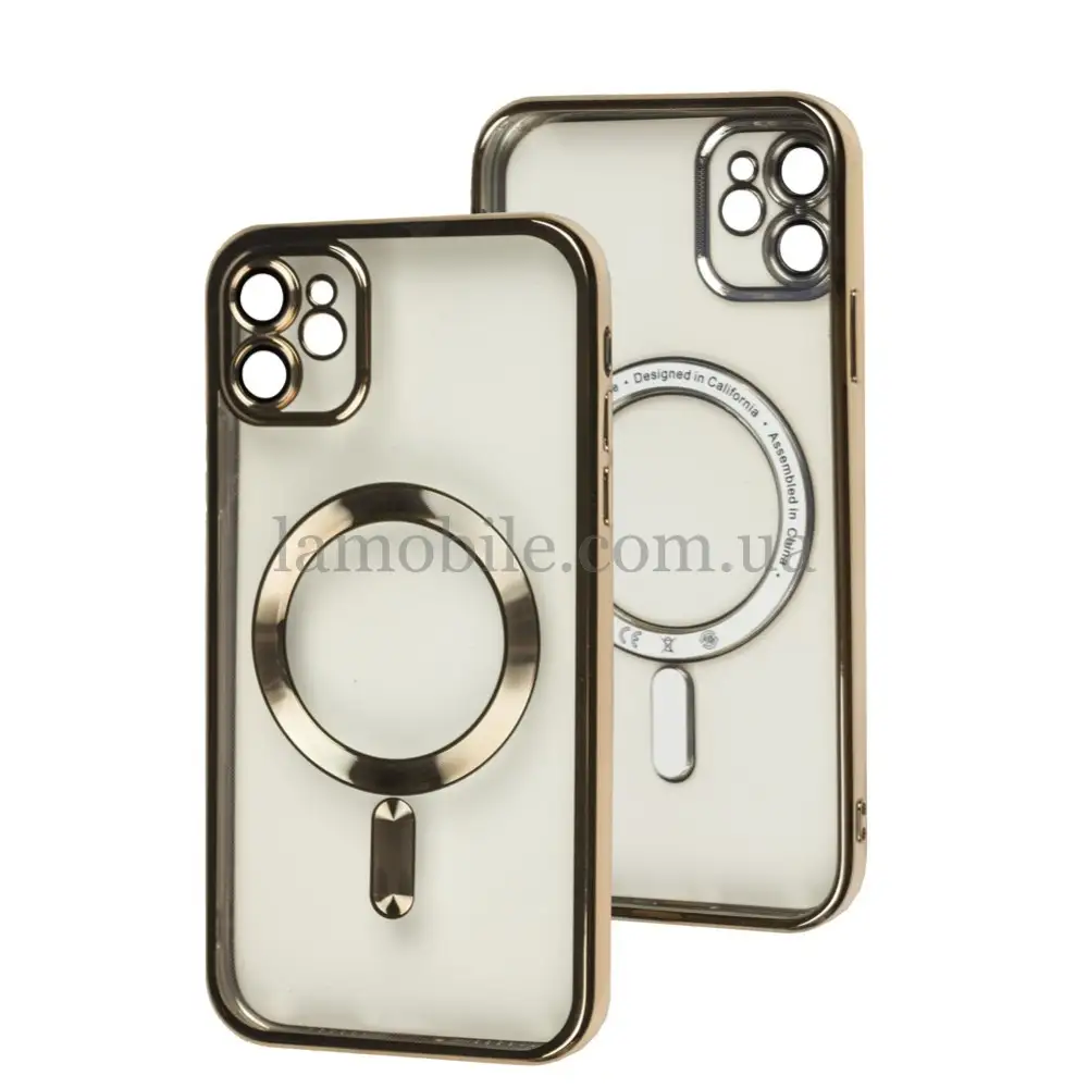 Чохол для iPhone 11 Berlia MagSafe gold