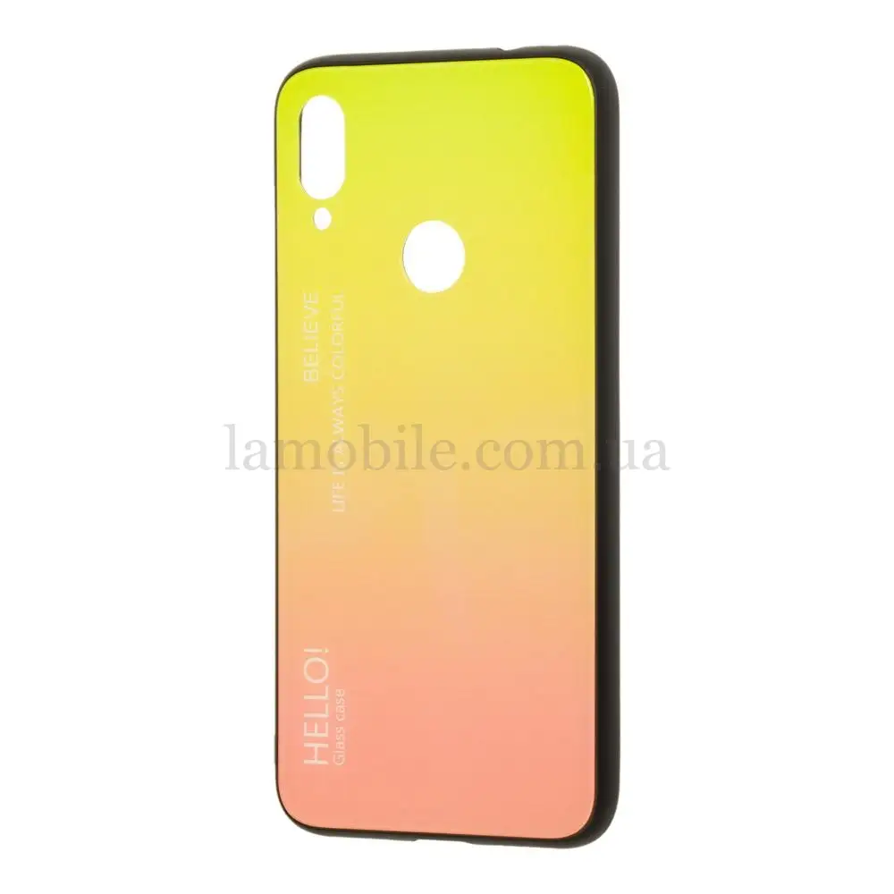 Чохол для Xiaomi Redmi Note 7 / 7 Pro Hello glass рожевий