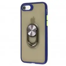 Чохол для iPhone 7/8 LikGus Maxshield Magnetic Ring синій