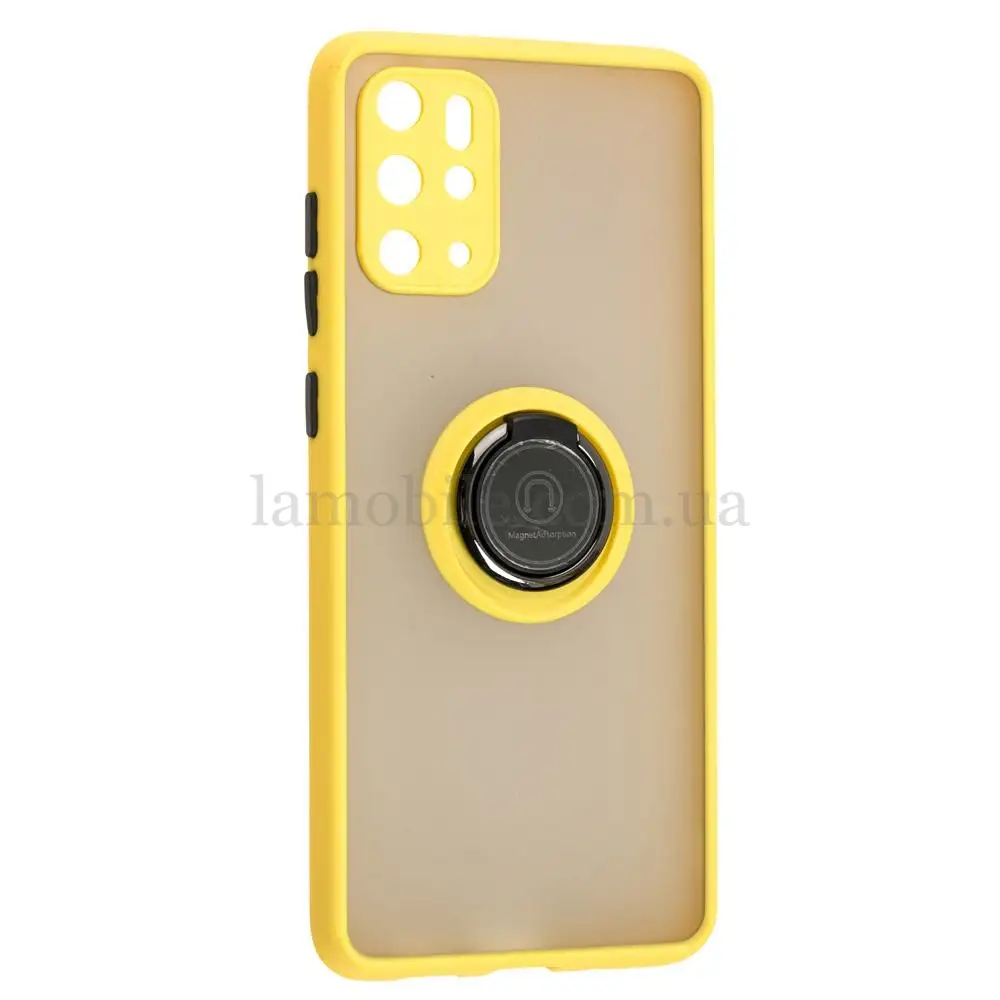Чохол для Samsung Galaxy S20+ (G985) LikGus Edging Ring жовтий