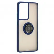 Чехол для Samsung Galaxy S21 Ultra (G998) LikGus Edging Ring синий