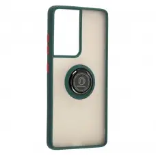 Чехол для Samsung Galaxy S21 Ultra (G998) LikGus Edging Ring оливковый
