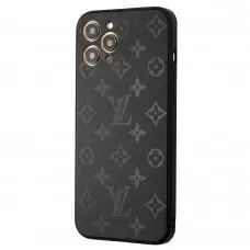 Чохол для iPhone 12 Pro Max glass LV чорний