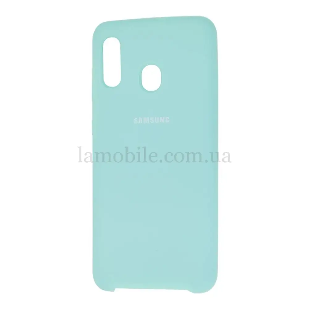 Чехол для Samsung Galaxy A20 / A30 Silky Soft Touch бирюзовый