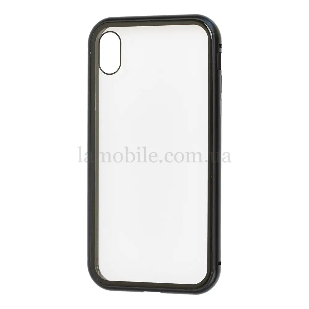 Чехол для iPhone Xr Magnetic with glass черный