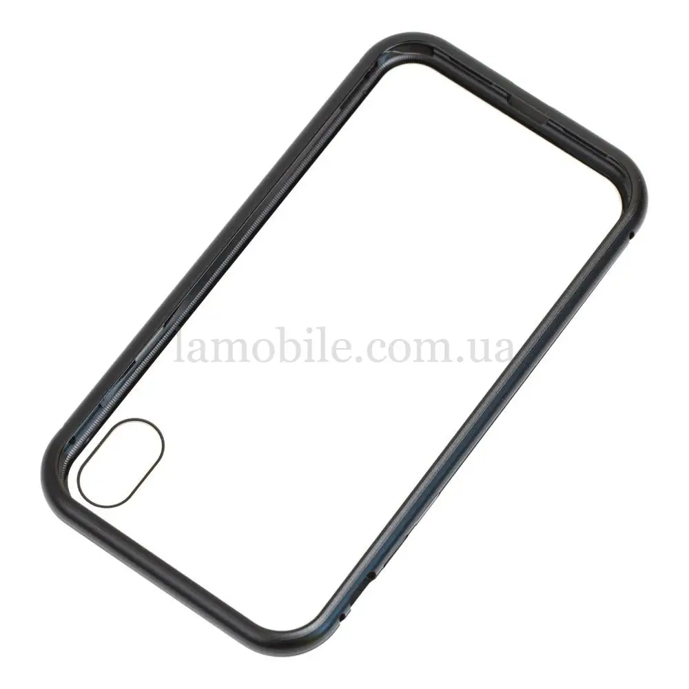 Чехол для iPhone Xr Magnetic with glass черный