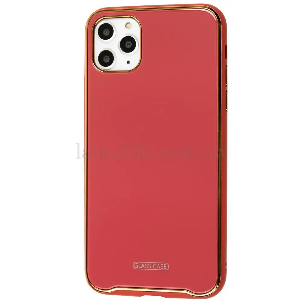 Чехол для iPhone 11 Pro Max Glass Premium марсала