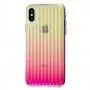 Чохол для iPhone X / Xs Gradient Laser рожевий