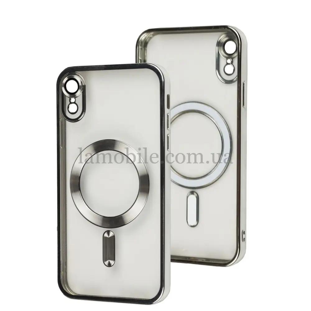 Чохол для iPhone Xr Fibra Chrome MagSafe silver