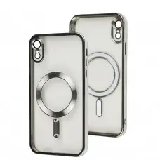 Чохол для iPhone Xr Fibra Chrome MagSafe silver