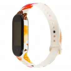 Ремешок для Xiaomi Mi Band 5 силиконовый Сердца рисунок