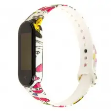 Ремешок для Xiaomi Mi Band 5 силиконовый морячка / белый