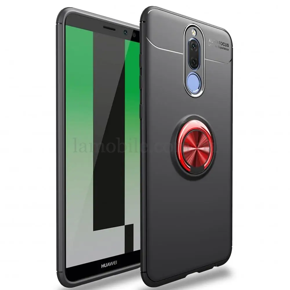 Чехол для Xiaomi Redmi 8 Deen ColorRing с кольцом черный / красный
