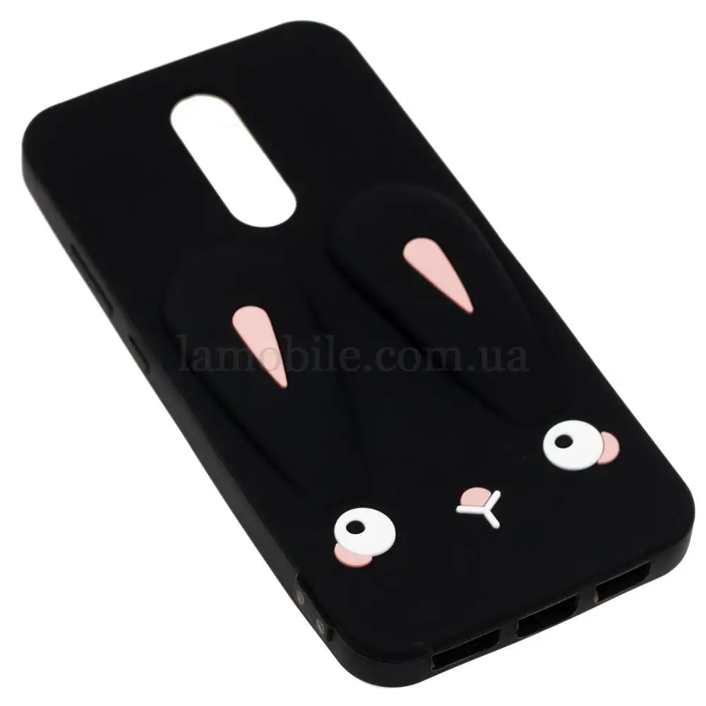 Чехол 3D для Xiaomi Redmi 8 Rabbit черный