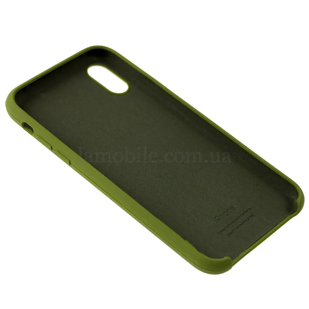 Чехол silicone case для iPhone Xr army green 