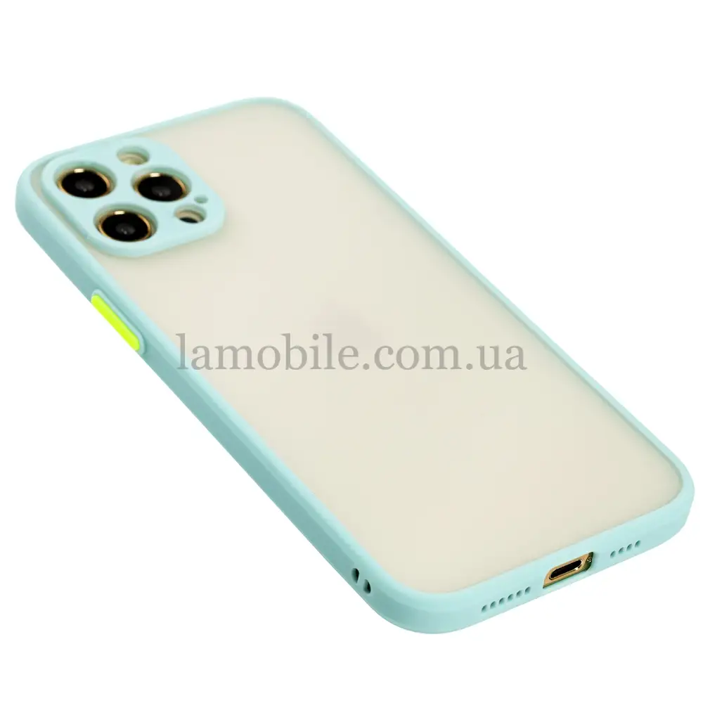 Чохол для iPhone 12 Pro Max LikGus Totu camera protect бірюзовий