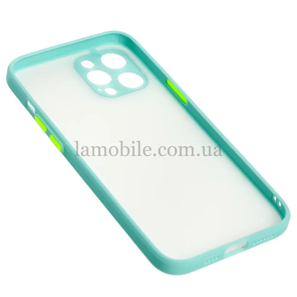 Чохол для iPhone 12 Pro Max LikGus Totu camera protect бірюзовий