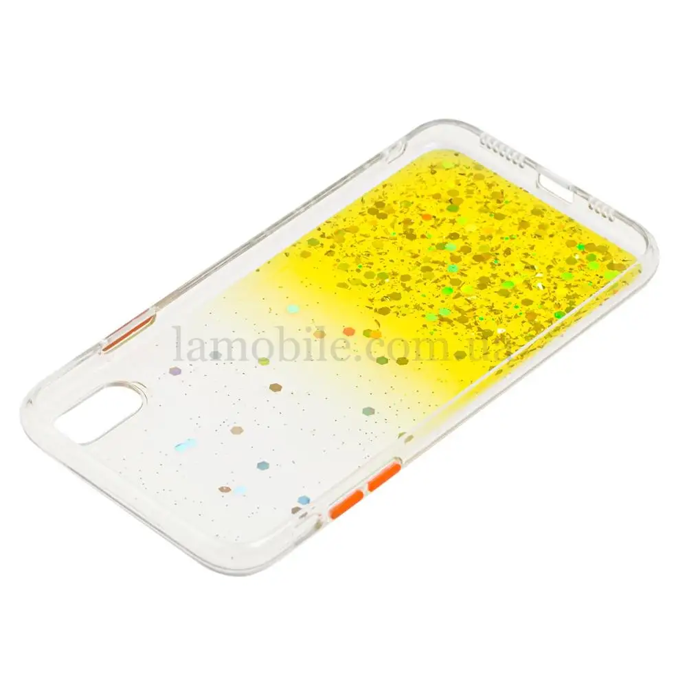 Чехол для iPhone Xr Glitter Bling желтый
