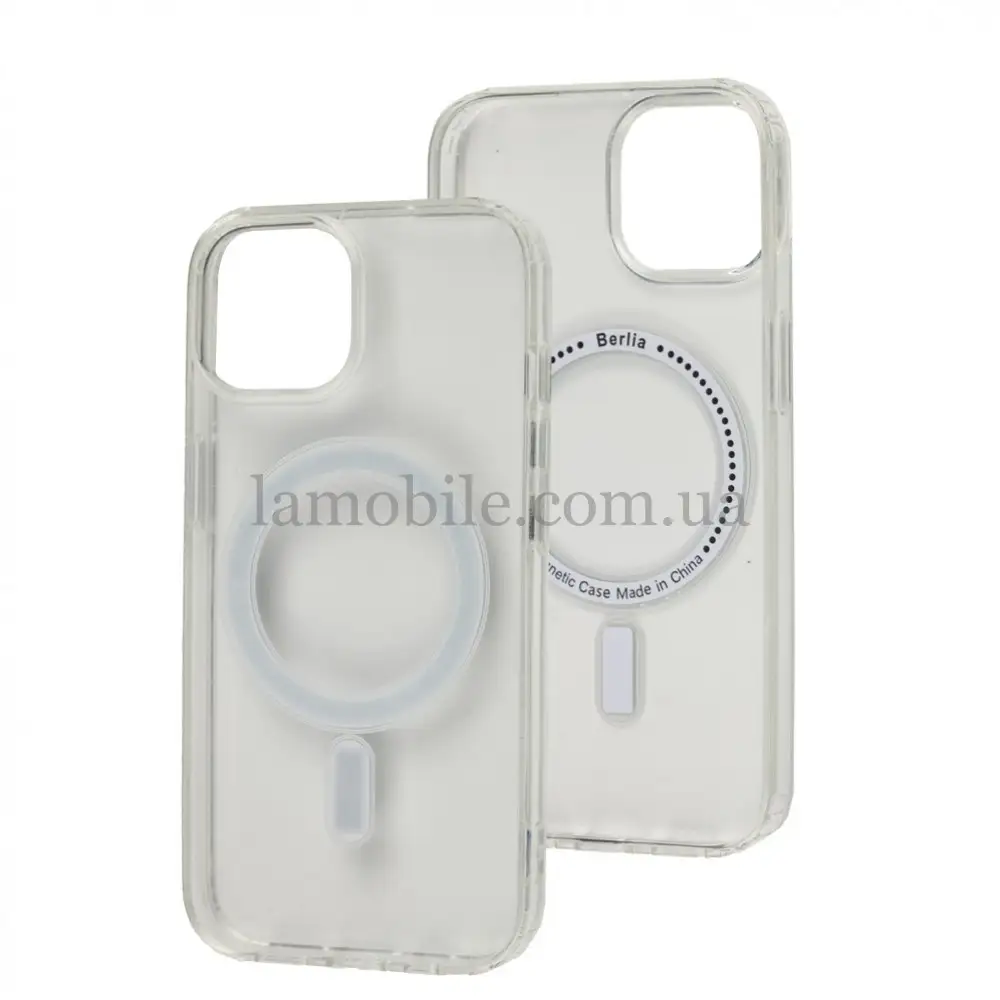 Чехол для iPhone 15 Berlia crystal MagSafe прозрачный