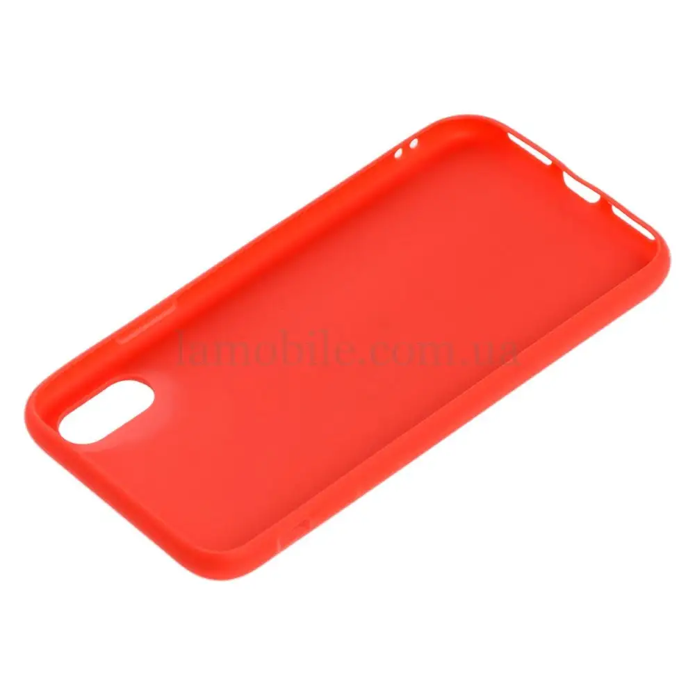 Чохол для iPhone X / Xs off-white leather червоний