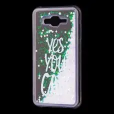 Чехол для Samsung Galaxy J7 (J700) вода светло-розовый "yes you can"
