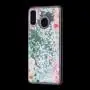 Чехол для Samsung Galaxy A20 / A30 Блестки вода светло-розовый цветущие уголки