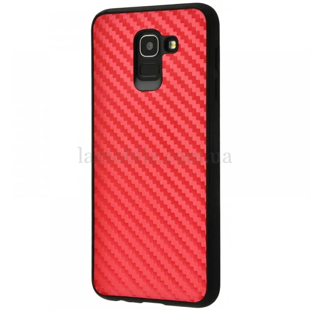 Чехол для Samsung Galaxy J6 2018 (J600) hard carbon бордовый