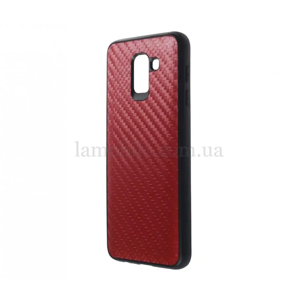Чехол для Samsung Galaxy J6 2018 (J600) hard carbon бордовый