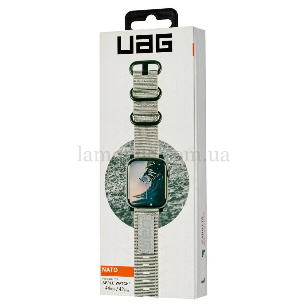 Ремешок для Apple Watch UAG Nylon Nato 42mm / 44mm серый