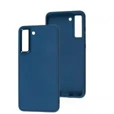 Чехол для Samsung Galaxy S21 FE (G990) Bonbon Metal style denim blue
