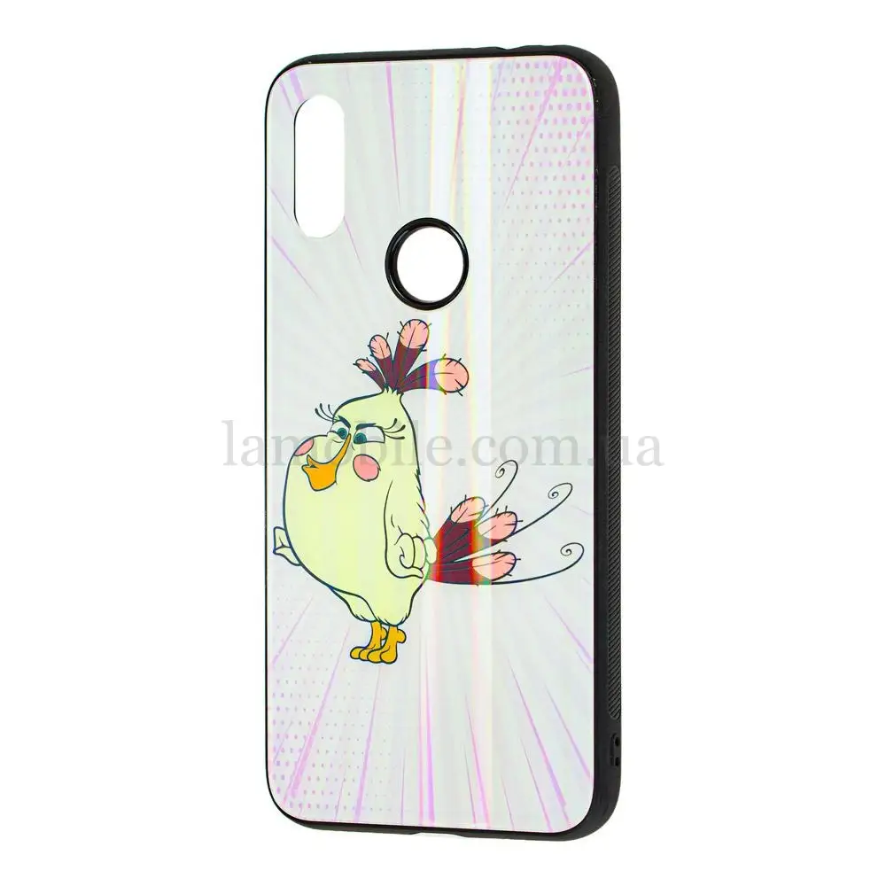 Чехол для Xiaomi Redmi 7 glass "Angry Birds" Matilda