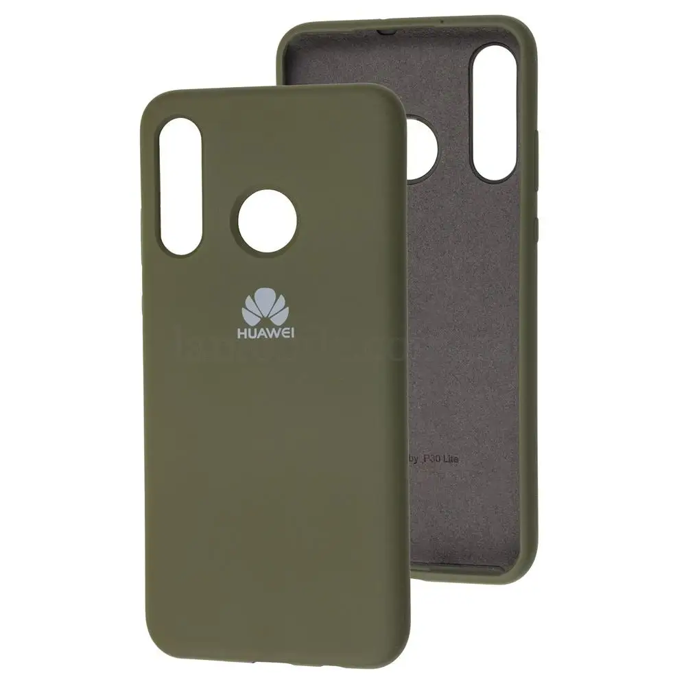 Чехол для Huawei P30 Lite Silicone Full оливковый