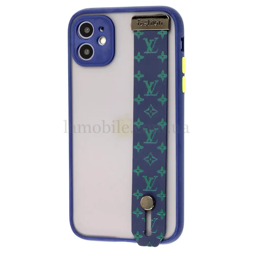 Чехол для iPhone 11 WristBand LV синий / зеленый
