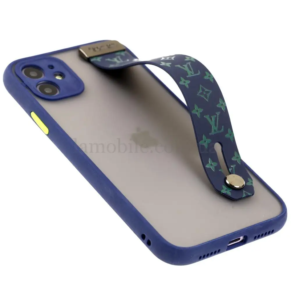 Чехол для iPhone 11 WristBand LV синий / зеленый