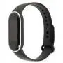 Ремінець Xiaomi Mi Band 5 double color line чорний-білий