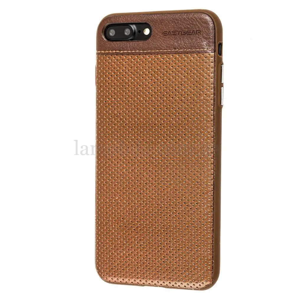 Чехол EasyBear для iPhone 7 Plus / 8 Plus эко-кожа коричневый