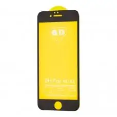 Захисне скло 6D для iPhone 6 чорне (OEM)