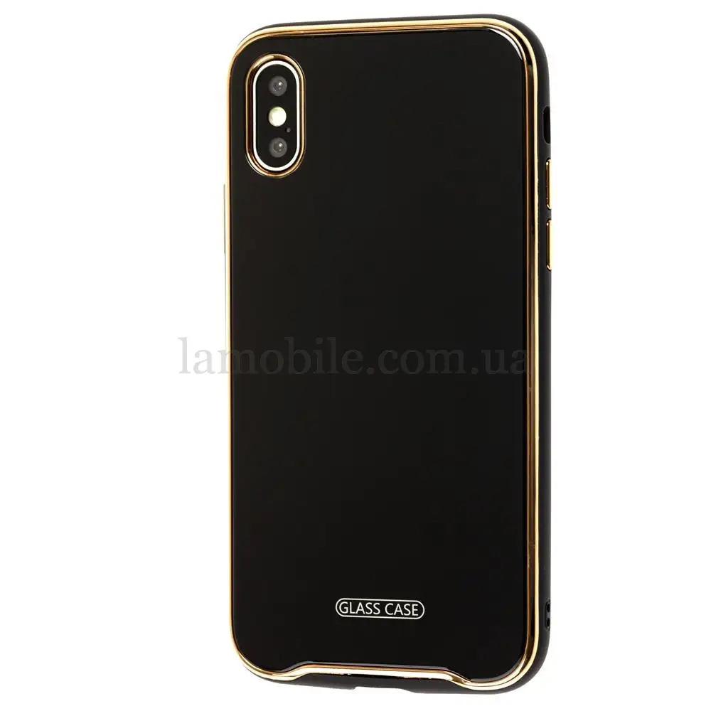 Чехол для iPhone X / Xs Glass Premium черный