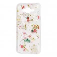 Чехол для Samsung Galaxy J7 (J700) Flowers Confetti "полевые цветы"