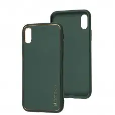 Чохол для iPhone X / Xs Leather Xshield army green
