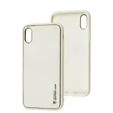 Чохол для iPhone X / Xs Leather Xshield white
